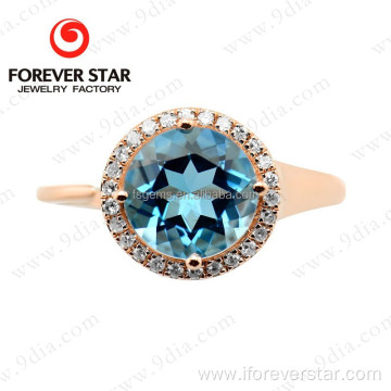 Blue Topaz 14K 2 Gram Gold Ring Designs